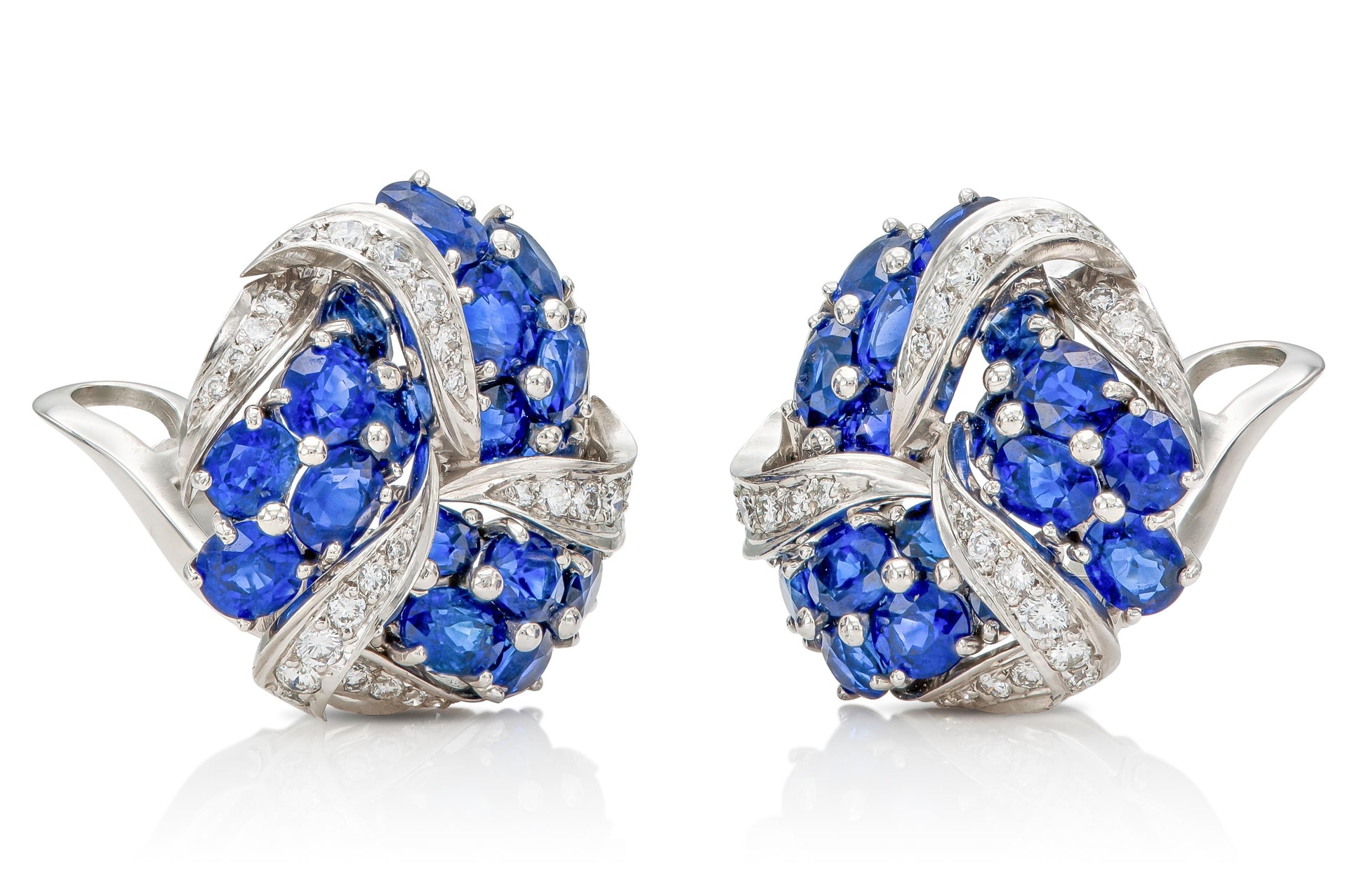 Garrard Sapphire and Diamond Earrings