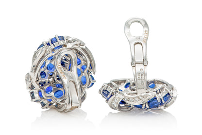 Garrard Sapphire and Diamond Earrings