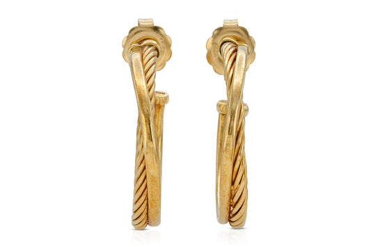 David Yurman Gold Hoop Earrings