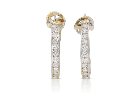 Van Cleef & Arpels 4.00 Carat Diamond Hoop Earrings