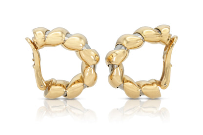 Bvlgari Two-Toned Tubogas Huggie Earrings