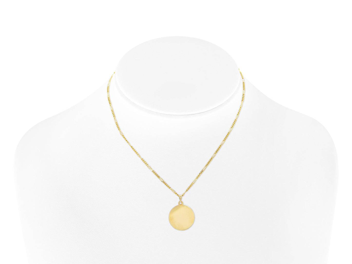 Gold Circle Pendant Necklace