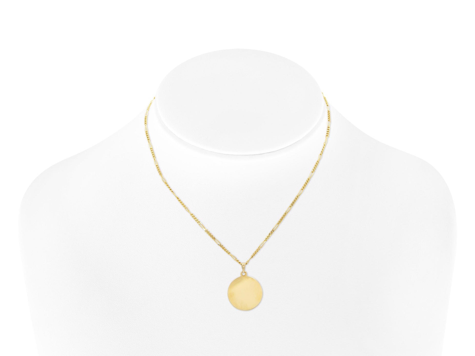 Gold Circle Pendant Necklace