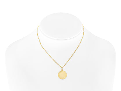 Gold Circle Pendant Necklace