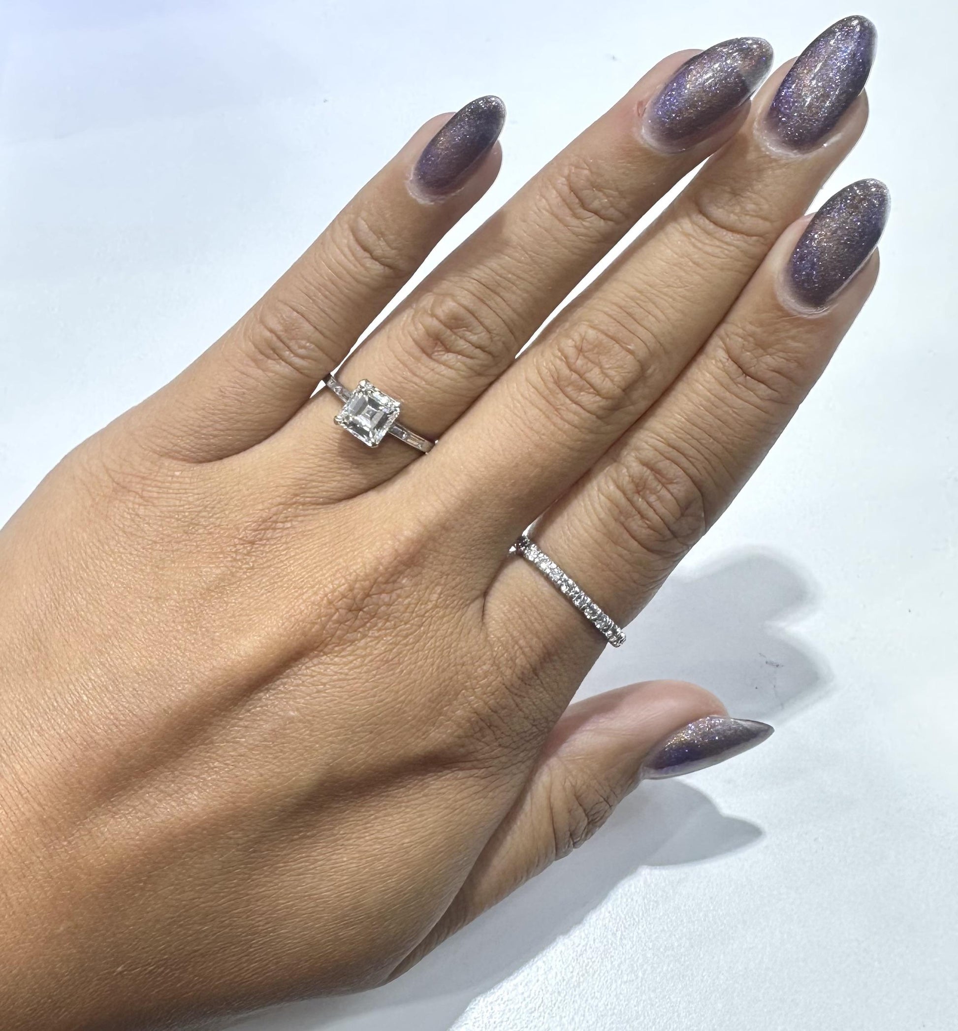 2.01 Carat GIA Certified Square Emerald Cut Diamond Engagement Ring