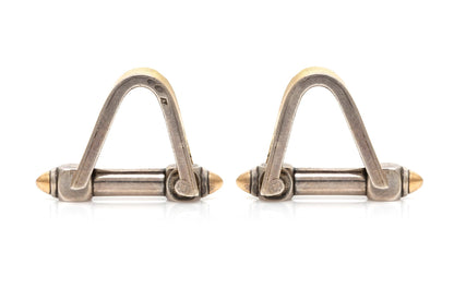 Vintage 1970s Silver and Gold Cufflinks