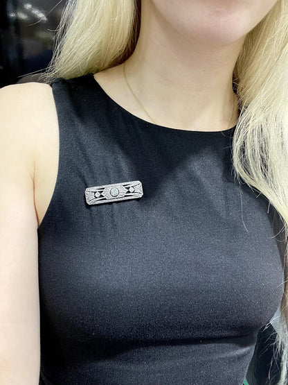 Antique Edwardian 1910s 2.60 Carat Diamond Openwork Brooch