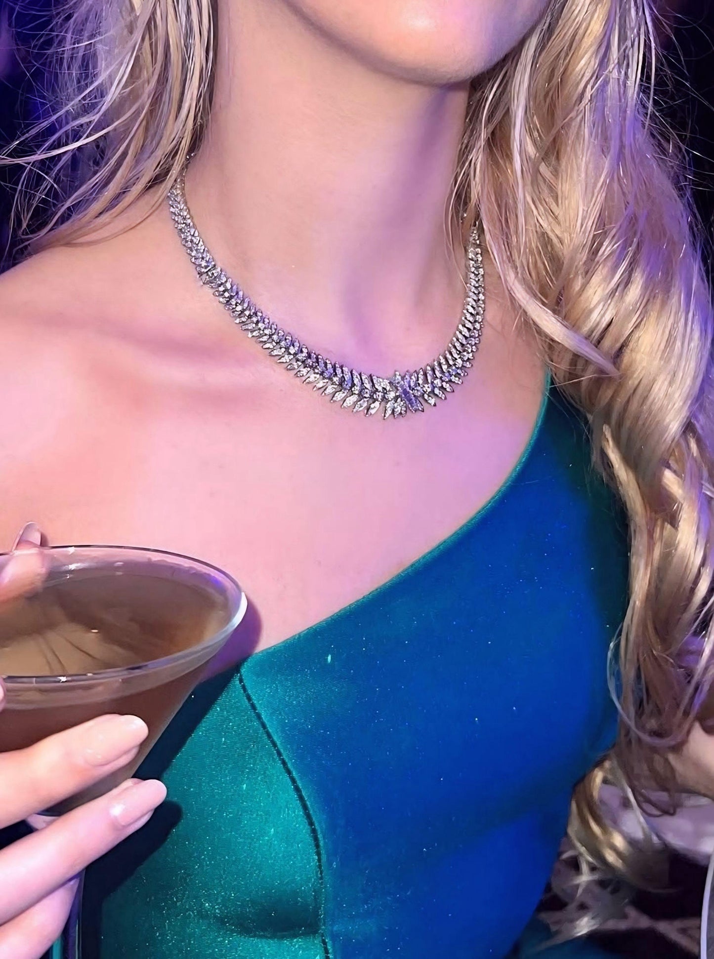 Vintage 1950s 15.00 Carat Diamond Necklace