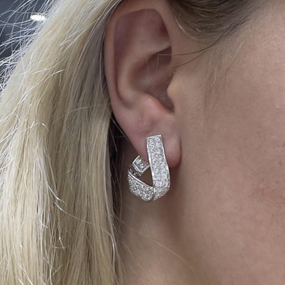 4.00 Carat Diamond Twist Earrings