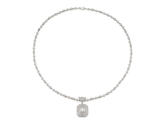 3.21 Carat Diamond Pendant Necklace