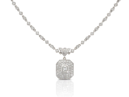 3.21 Carat Diamond Pendant Necklace