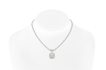 3.21 Carat Diamond Pendant Necklace