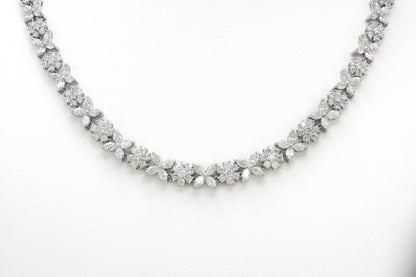 18.56 Carat Diamond Flowers Necklace