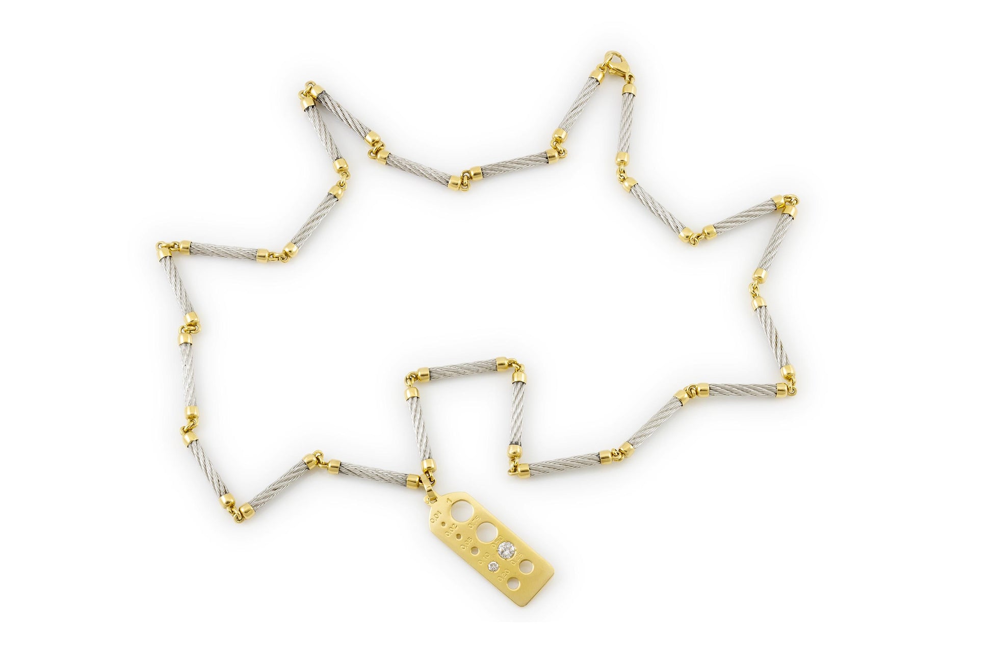 Vintage 1980s Fred Paris Gem Template Pendant Necklace