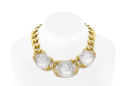 Vintage 1960s David Webb Three Crystal Necklace