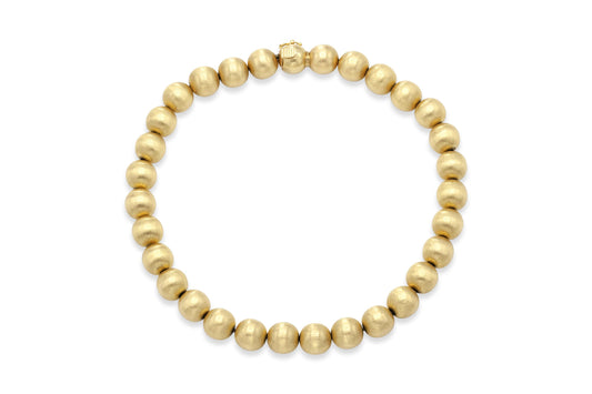 Brushed Gold Balls Necklace