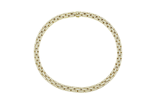 Vintage Cartier Maillon Panthere Necklace with Diamonds