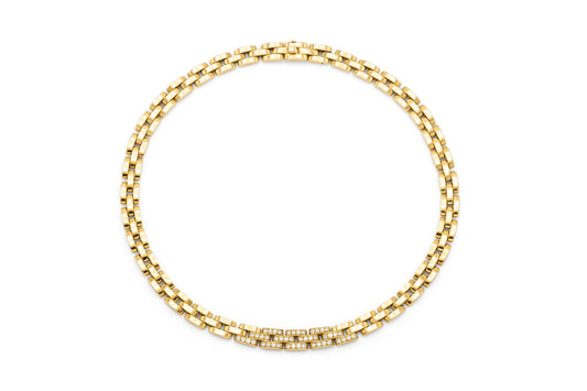 Cartier Maillon Panthere Links Necklace with Diamond Links