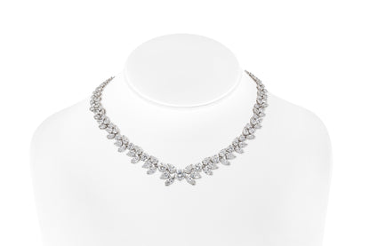 Vintage 1950s Kwiat 41.67 Carat Multi-Cut Diamond Necklace