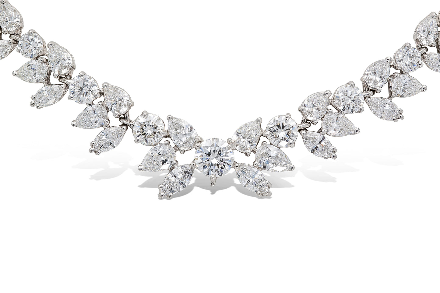 Vintage 1950s Kwiat 41.67 Carat Multi-Cut Diamond Necklace