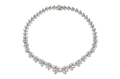 Vintage 1950s Kwiat 41.67 Carat Multi-Cut Diamond Necklace