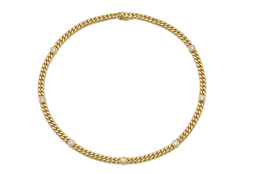 3.00 Carat Diamonds by The Yard Cuban Link Chain Necklace