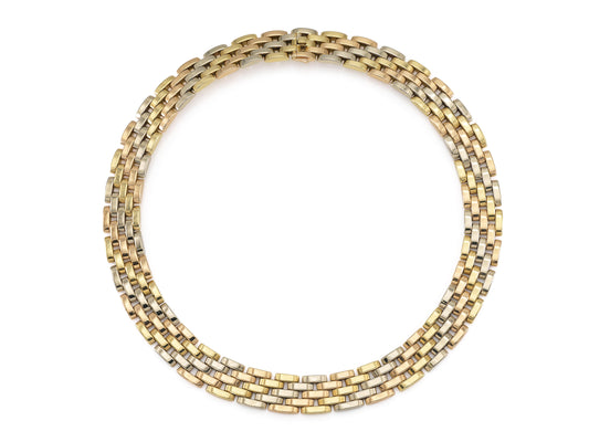 Cartier Tri-Tone Maillon Panthere Necklace