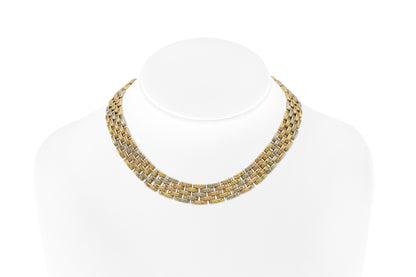 Cartier Tri-Tone Maillon Panthere Necklace