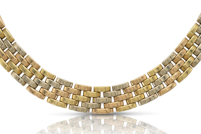 Cartier Tri-Tone Maillon Panthere Necklace