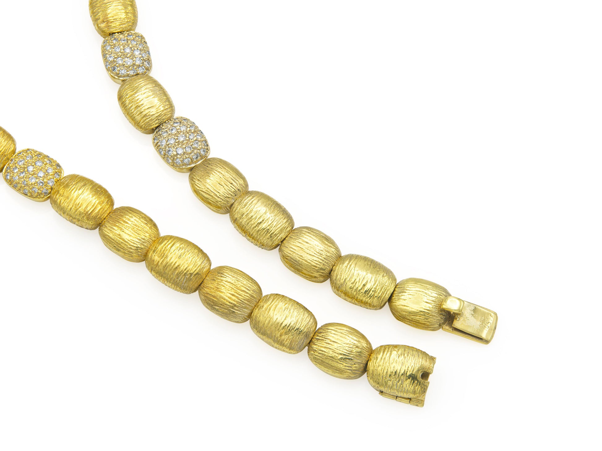 Vintage 1970s Gold and Diamond Necklace