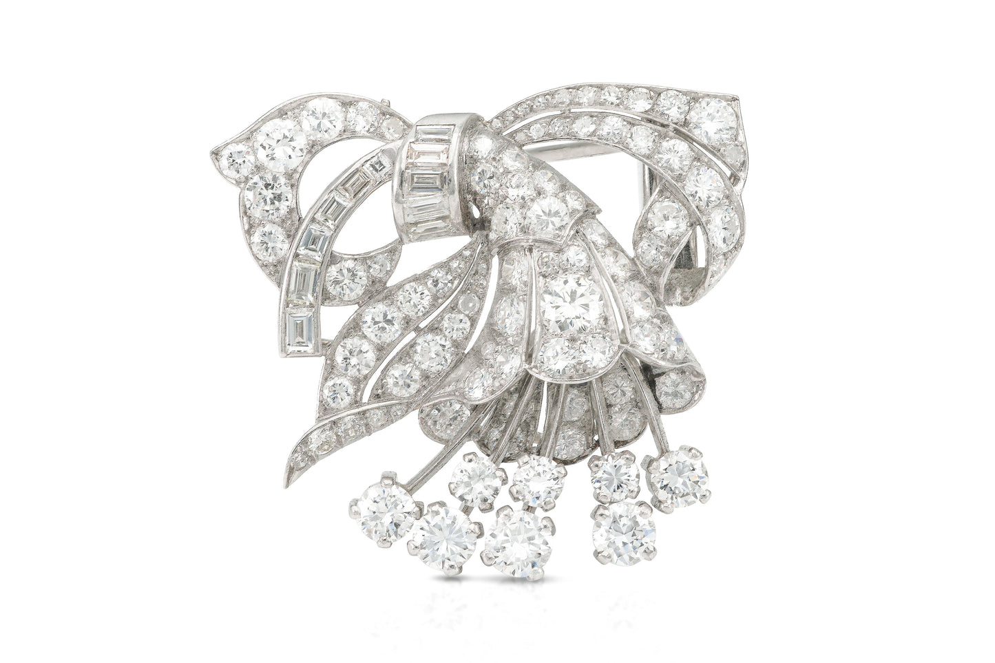 Vintage 1950s 9.00 Carat Diamond Brooch