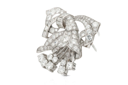 Vintage 1950s 9.00 Carat Diamond Brooch