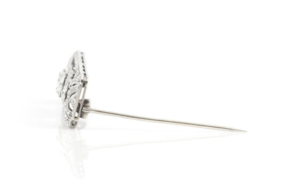 Antique Edwardian 1910s 2.60 Carat Diamond Openwork Brooch