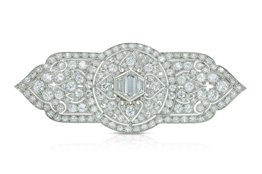 Antique Edwardian 1910s 10.00 Carat Diamond Brooch