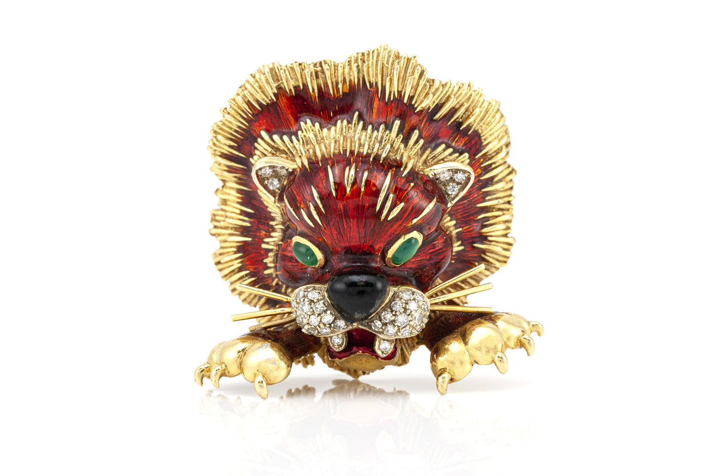 Vintage 1970s Frascarolo Lion Brooch