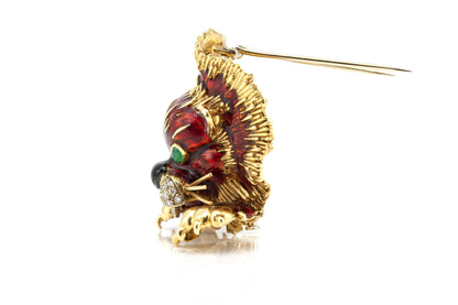 Vintage 1970s Frascarolo Lion Brooch