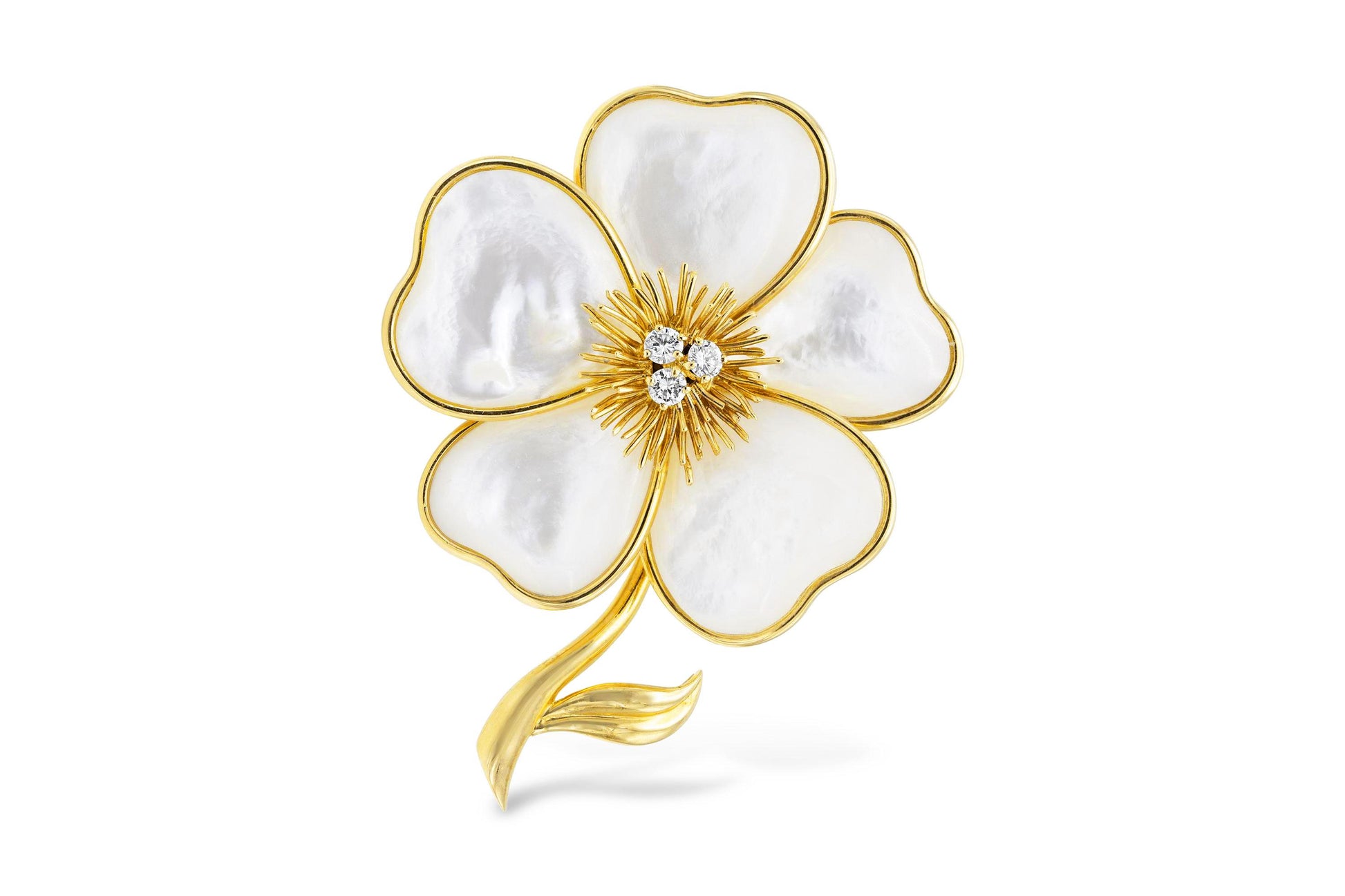 Van Cleef & Arpels Mother of Pearl Flower Brooch