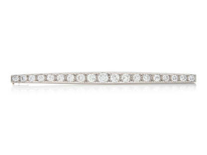 Antique Art Deco 1930s 3.50 Carat Diamond Bar Pin