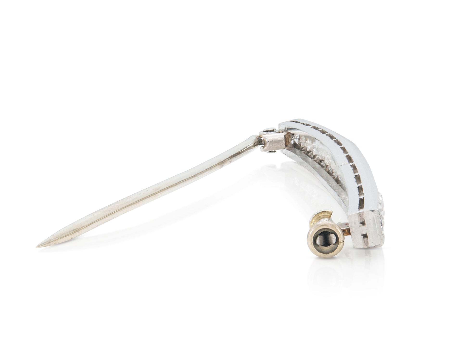 Antique Art Deco 1930s 3.50 Carat Diamond Bar Pin