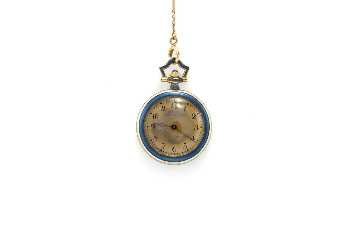 Tiffany & Co 18K Blue Enamel Pocket Wrist Watch Chipped Enamel Watch 2017_ECO_14883_0260_000(  main image 3