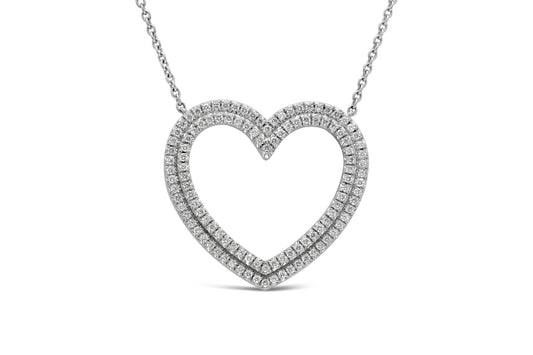 Tiffany & Co. Metro Diamond Heart Pendant Necklace