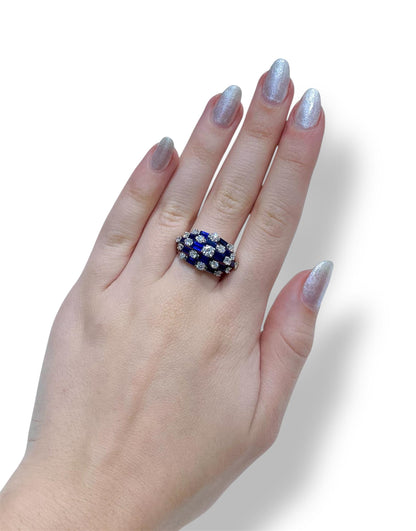 Oscar Heyman Sapphire and Diamond Dome Ring