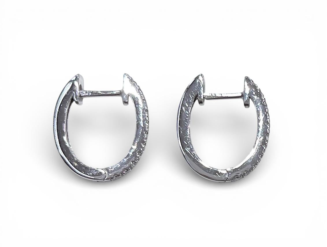 0.22 Carat Diamond Huggie Earrings