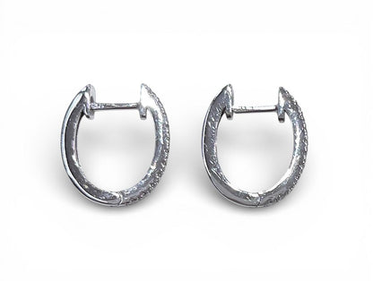 0.22 Carat Diamond Huggie Earrings