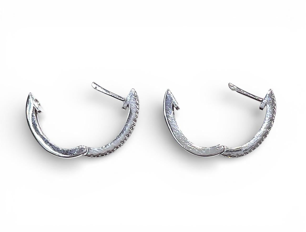 0.22 Carat Diamond Huggie Earrings