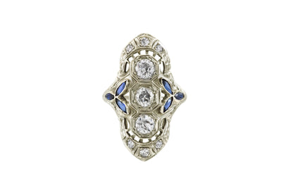Art Deco 1930s 0.80 Carat Diamond Dinner Ring