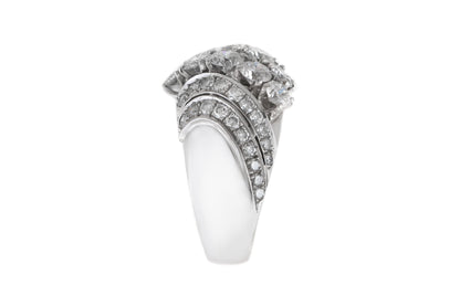 Vintage 1950s 4.50 Carat Diamond Ring