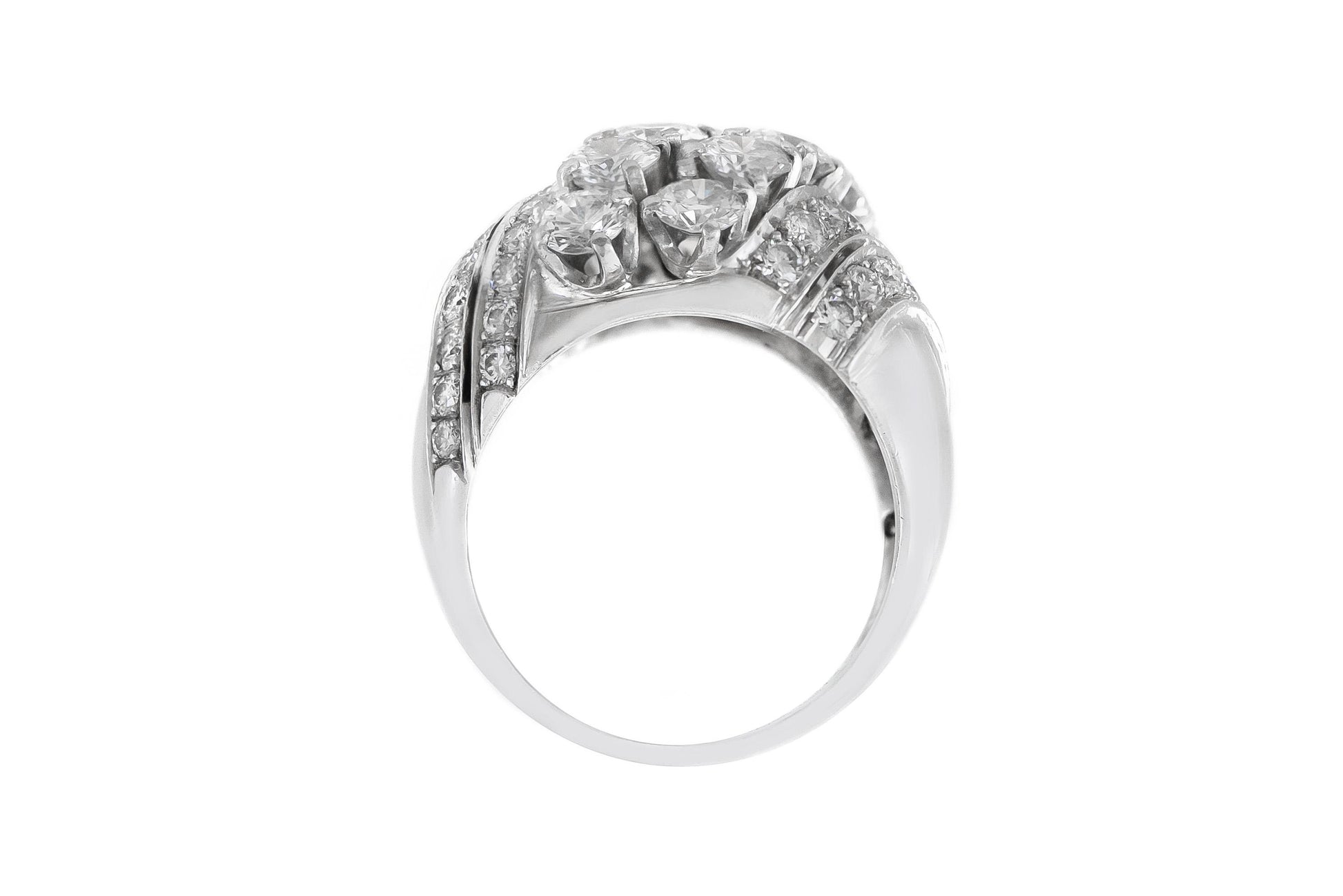 Vintage 1950s 4.50 Carat Diamond Ring