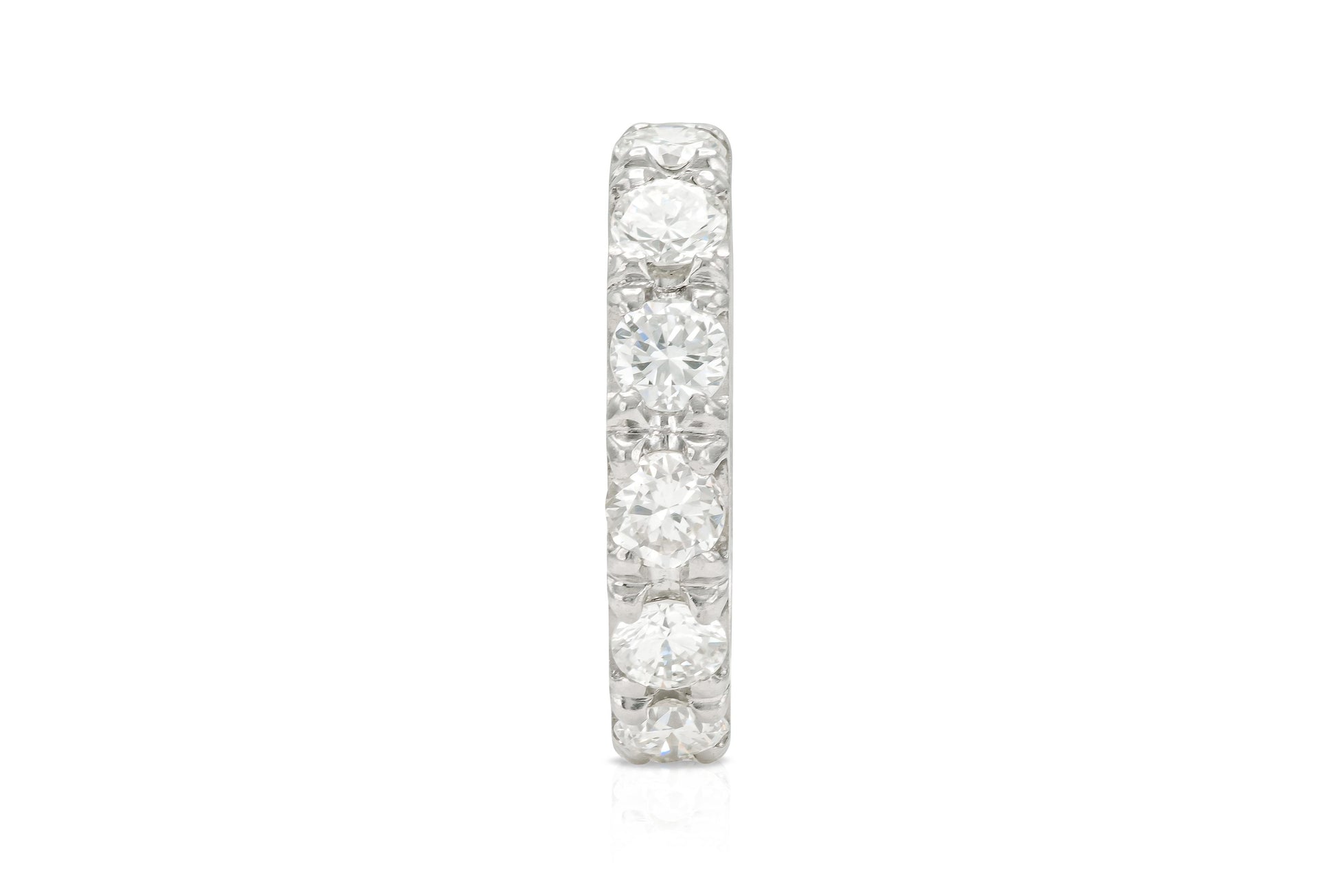 Vintage 1950s 4.00 Carat Round Brilliant Cut Diamond Eternity Band