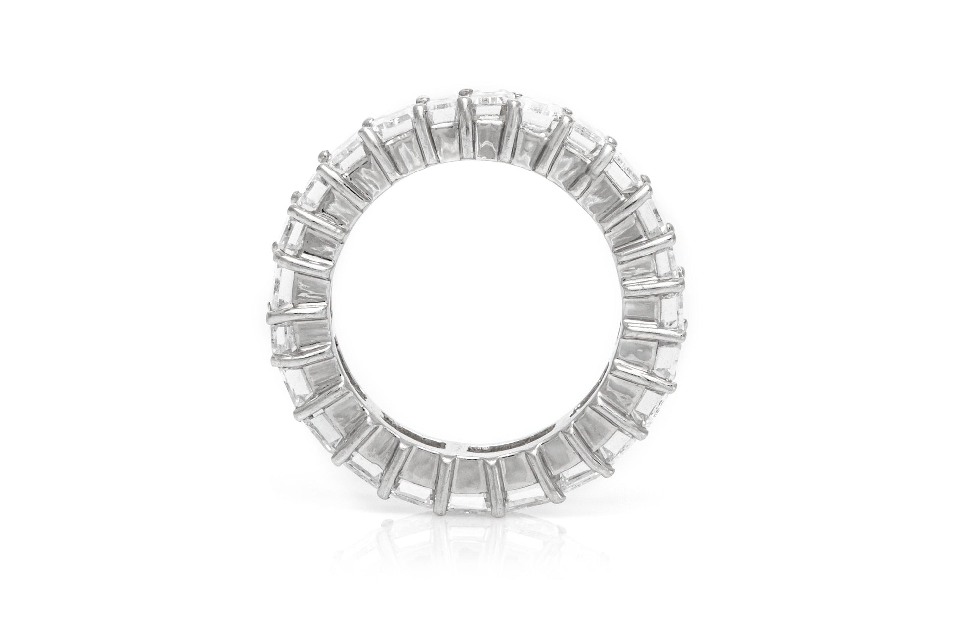 7.32 Carat Emerald Cut Diamond Eternity Band